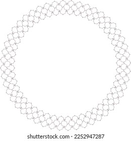 Round frame. Circle Ornamental decorative frame
