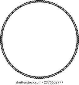 Round frame. Circle Ornamental decorative frame with floral element 