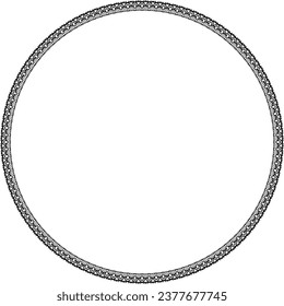 Marco redondo. Marco decorativo ornamental circular con elemento floral 