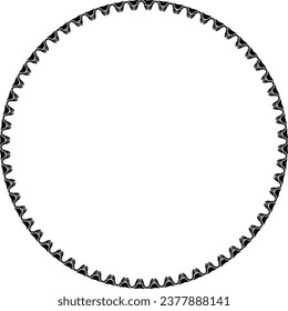 Marco redondo. Marco decorativo ornamental circular con elemento floral 