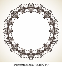Round frame, Circular ornament design element