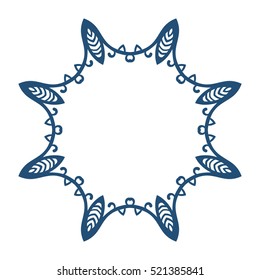 Marco redondo, elemento de diseño de ornamento circular