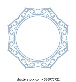 Round frame, Circular ornament design element