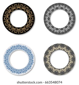 Round frame, A circular ornament for your design. Vector illustration