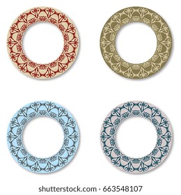 Round frame, A circular ornament for your design. Vector illustration