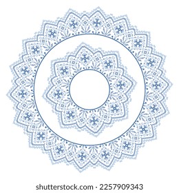 Round frame cross-stitch motifs folk embroidery 