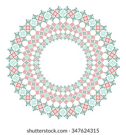Round frame with decorative ornament