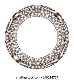 round frame and decorative vintage design element