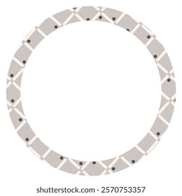 Round frame with doodle pattern. Design element for prints, backgrounds, template, web pages and textile pattern.