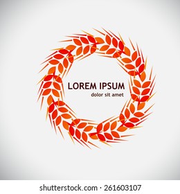 Round frame of ears. Vector
