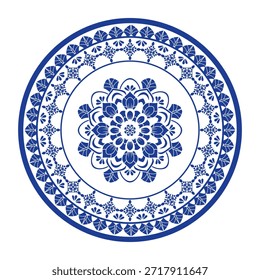 Round frame. floral design. ring shape. botanical natural theme. for decoration, pattern, background, home decor, ceramic, fabric, tile. circular border.