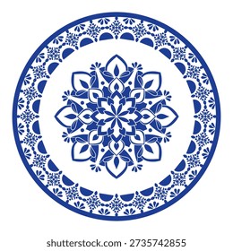 Round frame. floral design. ring shape. botanical natural theme. for decoration, ceramic, fabric, tile. flower circular border.