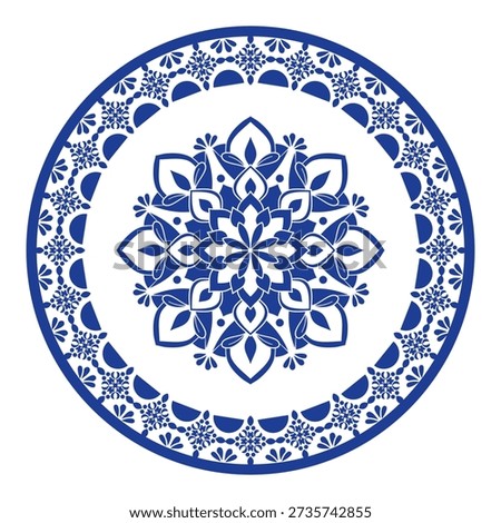 Round frame. floral design. ring shape. botanical natural theme. for decoration, ceramic, fabric, tile. flower circular border.