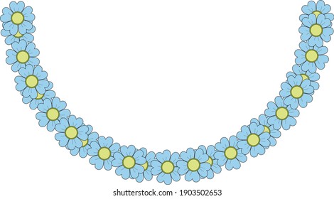 Round frame with flower ornament
