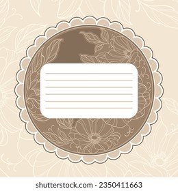round frame flower picture vector illustrator