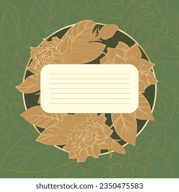round frame flower picture vector illustrator