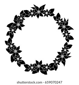 Round frame with flowers
