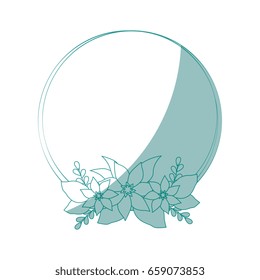 Round frame with flowers