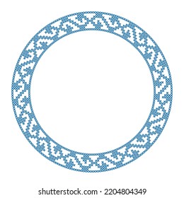 Round frame with folk embroidery 5