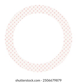 Round frame with with freehand doodles. Background for children or trendy design with basic shapes.