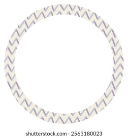 Round frame with with freehand doodles. Background for trendy design with basic shapes.