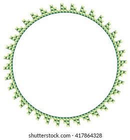 Round  frame with geometric mosaic