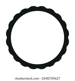 Quadro redondo com padrão geométrico para criar carimbos e padrões