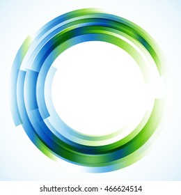 Round frame from geometric shapes. Abstract background, vector background, wallpaper.