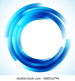Round frame from geometric shapes. Abstract background, vector background, wallpaper.