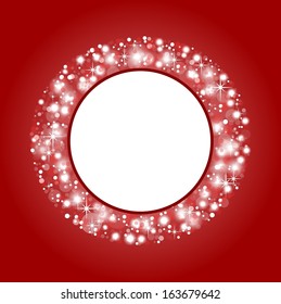 Round frame with glare. vector, EPS10
