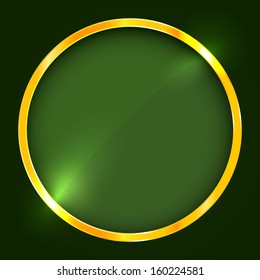 Round frame with golden border