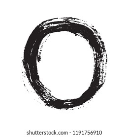 Round Frame, grunge textured hand drawn element, vector illustration isolated on white background.
