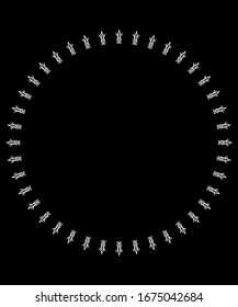 round frame  for heraldic design, invitation cards royal logos and more