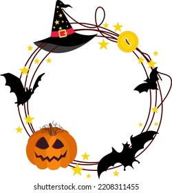 Round frame for holiday halloween