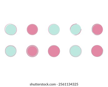 Round Frame Illustration Element Set