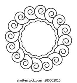 Round frame with Indian and east ornament