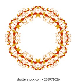 Round frame, isolated on white