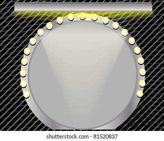 round frame with light