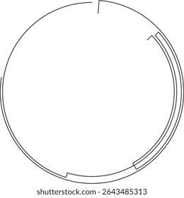 round frame with line pattern