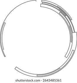 round frame with line pattern