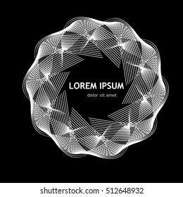 round frame with lines. Vector