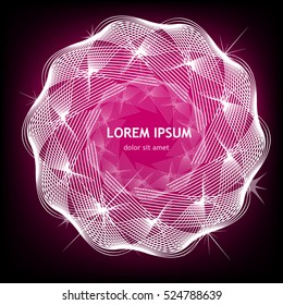 round frame with lines. Vector