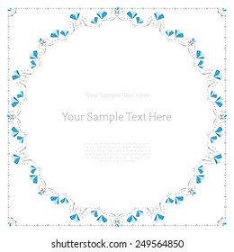 Round frame made of diamonds with place for your text