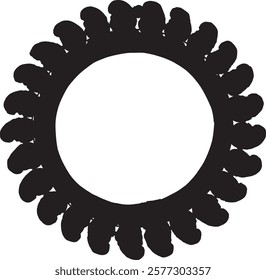 round frame made of lace