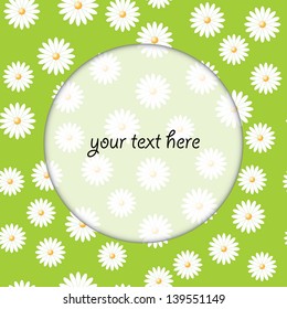 round frame for message. floral background. vector eps10