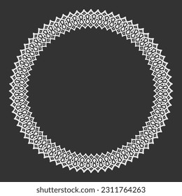Round frame on a dark background. Vector illustration