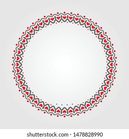 Round frame on a white background. Vector illustration