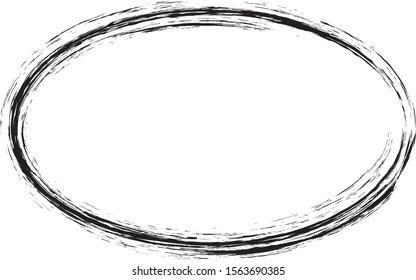 round frame on white background