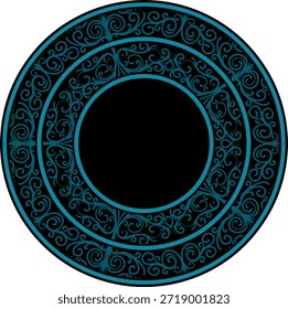 runder Rahmen Ornament Design mit einem Hauch von Schnitzerei
