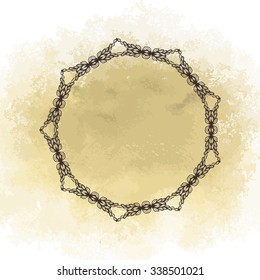Round frame, ornament. Elegant vector illustration